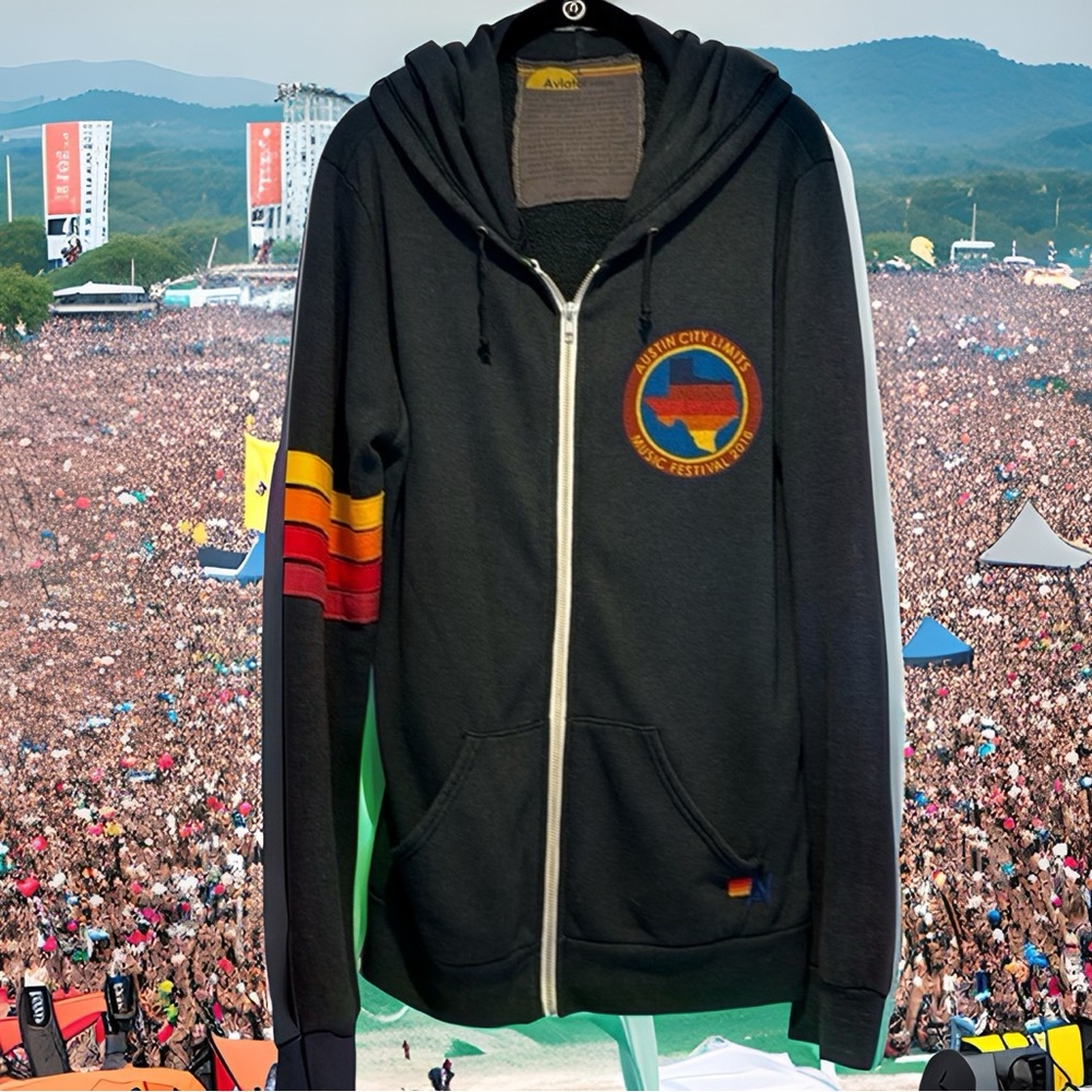 Aviator Nation - ACL special edition arm stripe hoodie - great used condition